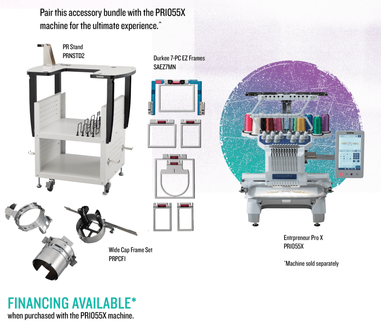 Brother Evergreen Bundle 10 includes: PRNSTD2, PRPCF1, SAEZ7MN, PRVMFLKIT - Nebraska Quilt Company - APR10ACCBNDL