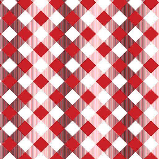 Chillin & Grillin Gingham Check Red/White - 14359 - 19 - Benartex - Nebraska Quilt Company - F07751
