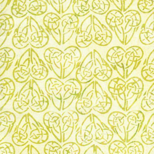 Citron Breeze Celtic Hearts Green Celery - 112301605 - Island Batik - Nebraska Quilt Company - F06460