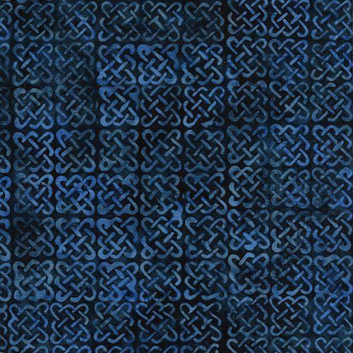 Citron Breeze Celtic Mini Knots Blue Ocean - 112302580 - Island Batik - Nebraska Quilt Company - F06449
