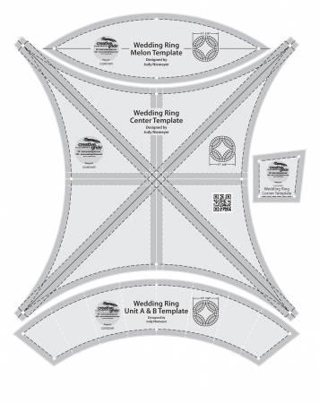 Creative Grids Double Wedding Ring Templates Quilt Ruler - Nebraska Quilt Company - N01025