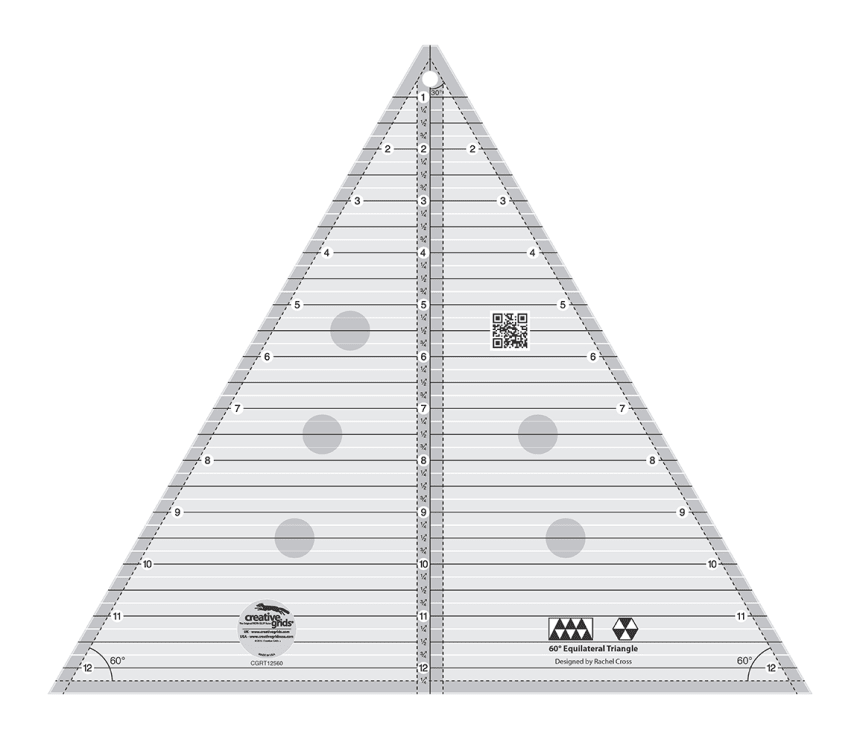Creative Grids Ruler 60 Degree 12.5 in - Nebraska Quilt Company - N14350