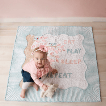 Eat, Play, Sleep, Repeat Pattern 43"x43" By Chenille It - Nebraska Quilt Company - PUB00159