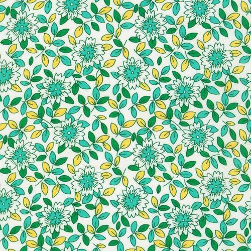 Flowerhouse All a Flutter Green Leafy Floral - FLHD - 21650 - 7 - Robert Kaufman - Nebraska Quilt Company - F05412