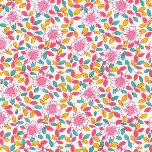 Flowerhouse All a Flutter Pink Leafy Floral - FLHD - 21650 - 10 - Robert Kaufman - Nebraska Quilt Company - F05398