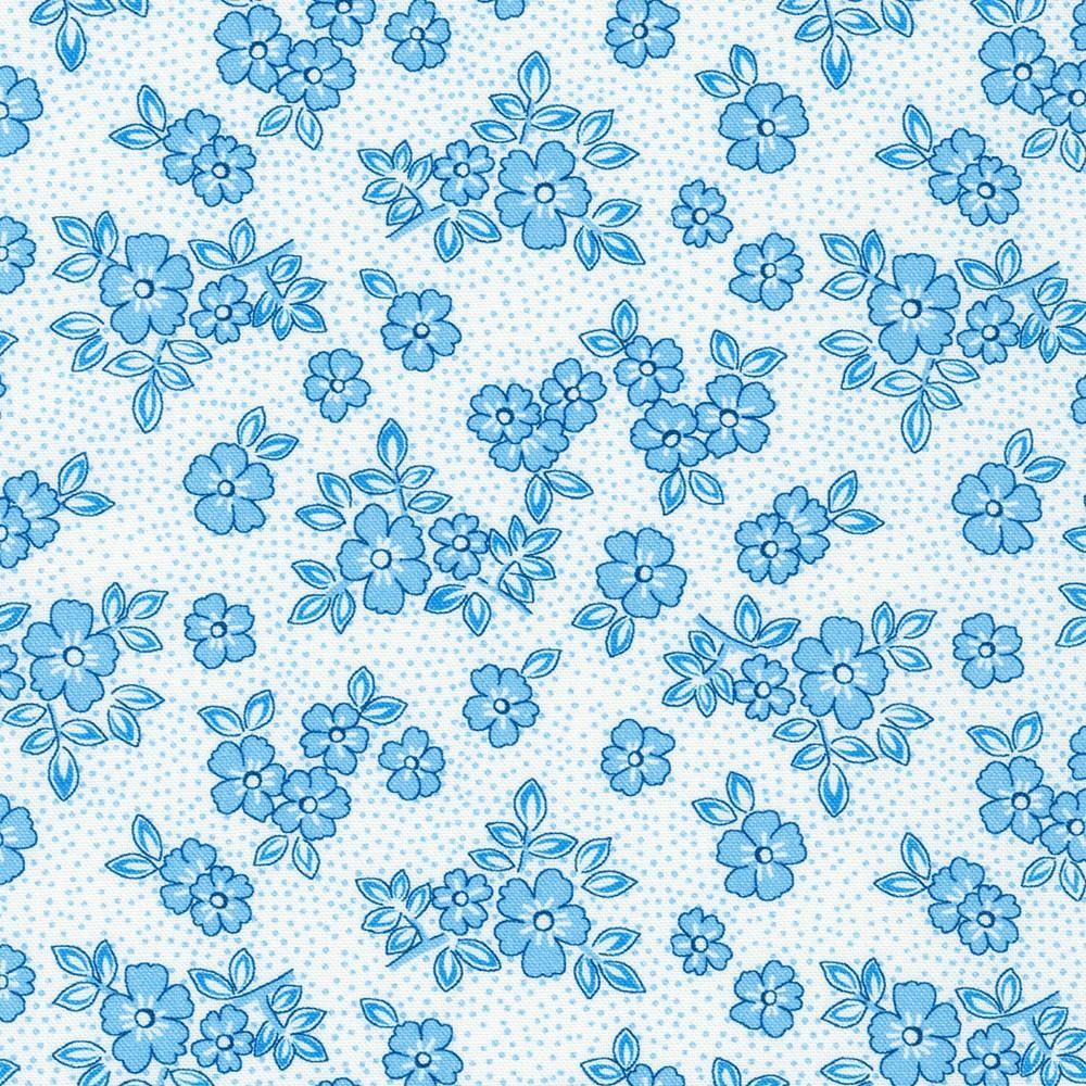Flowerhouse: At the Cottage Spots Blue - FLHD - 22079 - 4 - Robert Kaufman - Nebraska Quilt Company - F06356