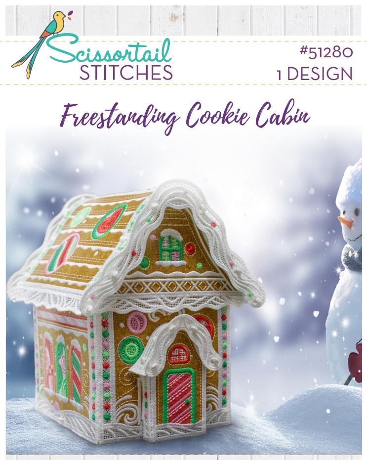 Freestanding Cookie Cabin Embroidery Design CD - Nebraska Quilt Company - PUB02425