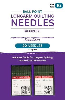 Handi Quilter Ball Point (FG) Size 16 Needles - 20 Count - Nebraska Quilt Company - AQM00244-2
