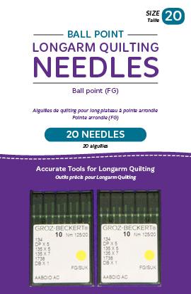 Handi Quilter Ball Point (FG) Size 20 Needles - 20 Count - Nebraska Quilt Company - AQM0027-2