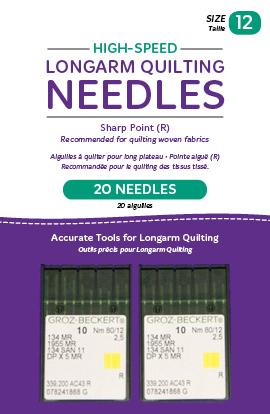Handi Quilter High Speed Size 12 Sharp Point (R) Needles - 20 Count - Nebraska Quilt Company - AQM13250-2