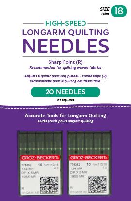 Handi Quilter High Speed Size 18 Sharp Point (R) Needles - 20 Count - Nebraska Quilt Company - AQm13182