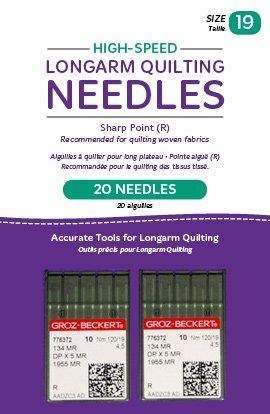 Handi Quilter High - Speed Size 19 Sharp Point (R) Needles - 20 Count - Nebraska Quilt Company - AQM13258-2