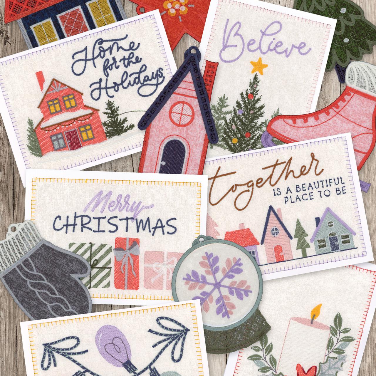 Home for the Holidays Cards and Ornaments 2022 CD - Nebraska Quilt Company - PUB01612