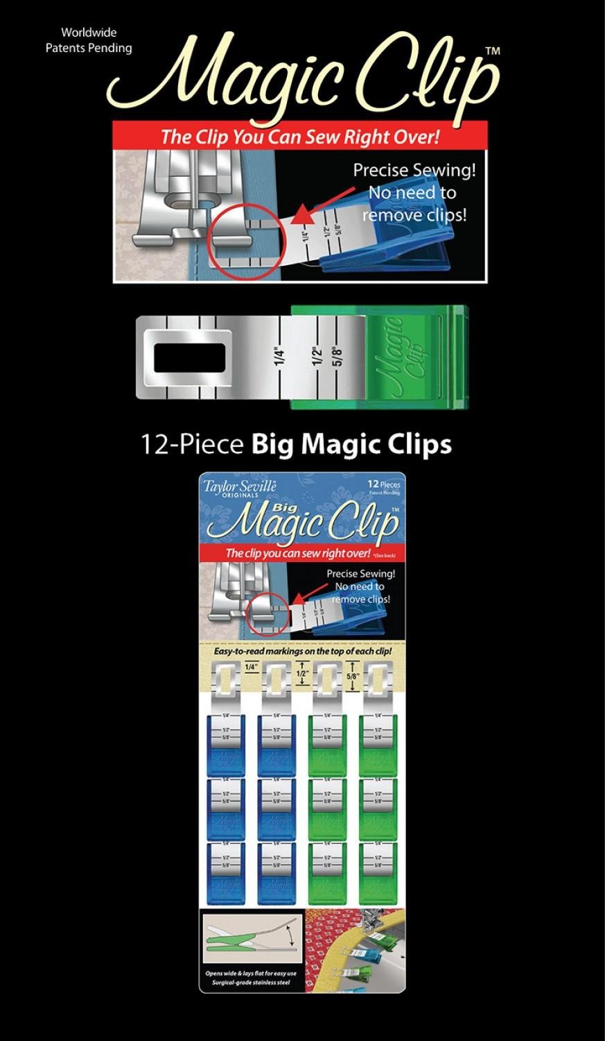 Magic Clip Big 12 Pieces - Nebraska Quilt Company - N02189