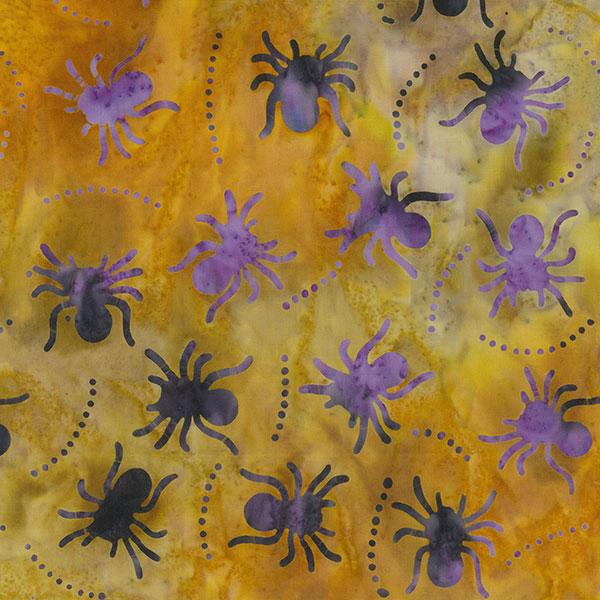 Midnight Magic Spiders Sunglow - 83002 - 53 - Patrick Lose Fabrics - Nebraska Quilt Company - F03353