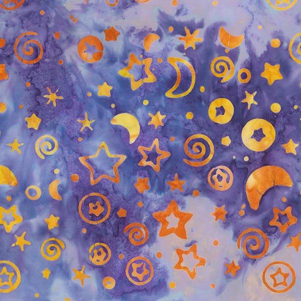 Midnight Magic Stars and Moons Violet - 83005 - 83 - Patrick Lose Fabrics - Nebraska Quilt Company - F03361