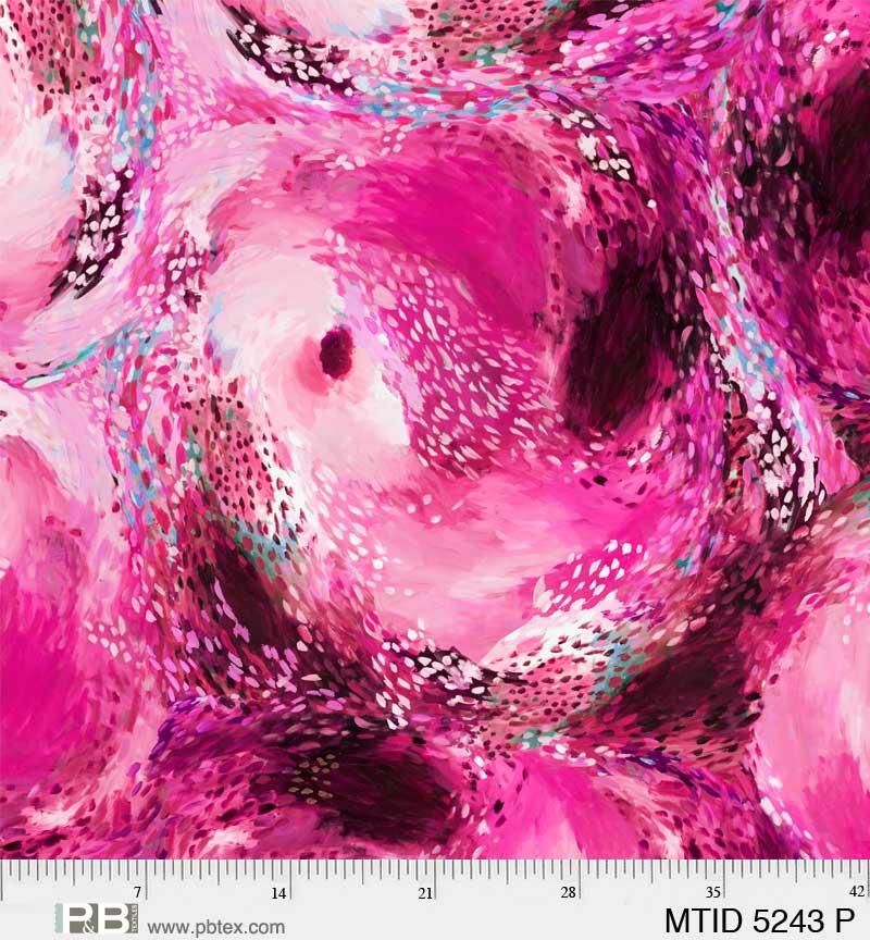 Moon Tide Swirls Pink - MTID 5243 P - P & B Textiles - Nebraska Quilt Company - F06525