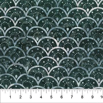 Pearls Batiks Clamshell Dots Midnight Caller - 80995 - 639 - Banyan Batiks - Nebraska Quilt Company - F05074