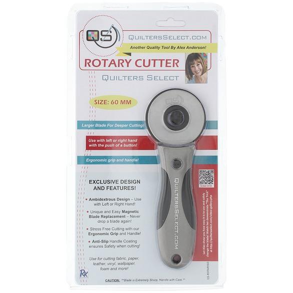 Quilter's Select 60mm Deluxe Rotary Cutter - Nebraska Quilt Company - NQS-ROTARY60