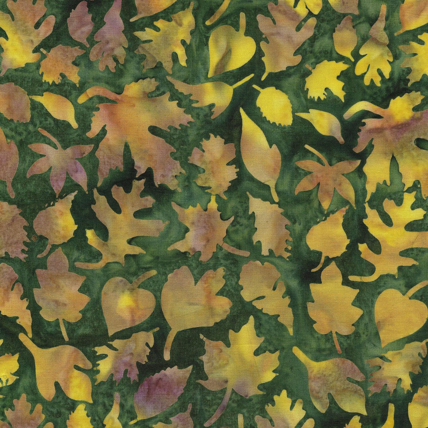 Sandalwood Green Pineneedle Leaves - 122220685 - Island Batik - Nebraska Quilt Company - F06709