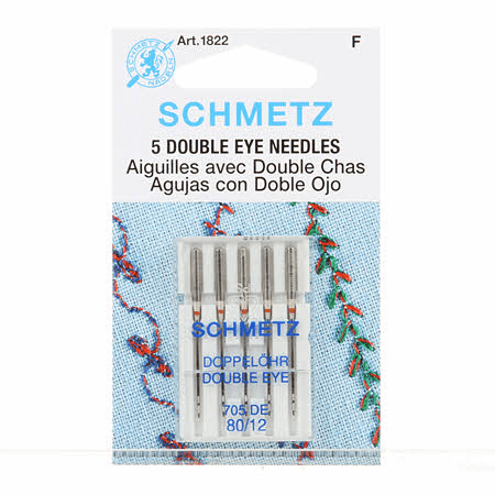 Schmetz Double Eyed Machine Needles Size 80/12 - Nebraska Quilt Company - N14376