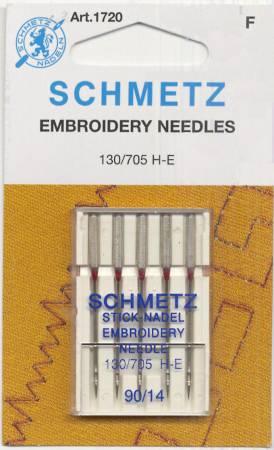 Schmetz Embroidery Machine Needles Size 90/14 - Nebraska Quilt Company - N15586