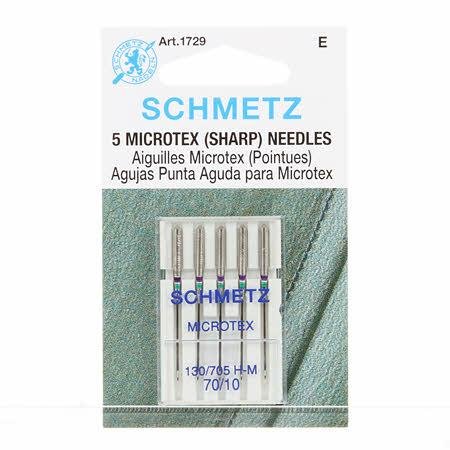 Schmetz Microtex Sharp Macine Needles Size 70/10 - Nebraska Quilt Company - N15517