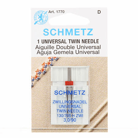 Schmetz Universal Twin Machine Needle Size 3,0/90 - Nebraska Quilt Company - N11879