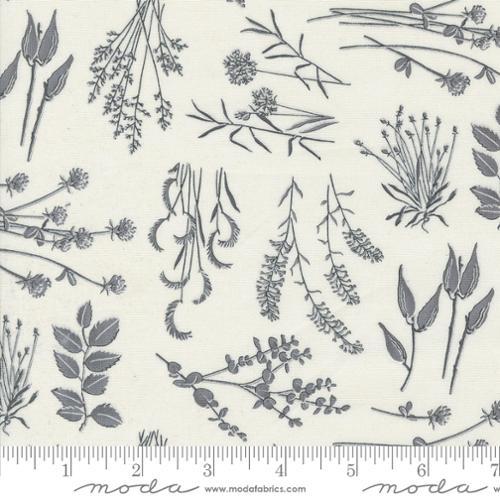 Silhouettes Flowers Cream - 6930 16 - Moda Fabrics - Nebraska Quilt Company - F04764