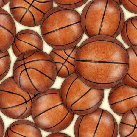 Slam Dunk Packed Basketballs Light - 30014 - E - QT Fabrics - Nebraska Quilt Company - F04573