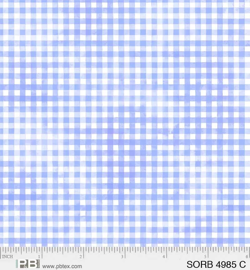 Sorbet Plaid Periwinkle - SORB 4985 C - P & B Textiles - Nebraska Quilt Company - F06729