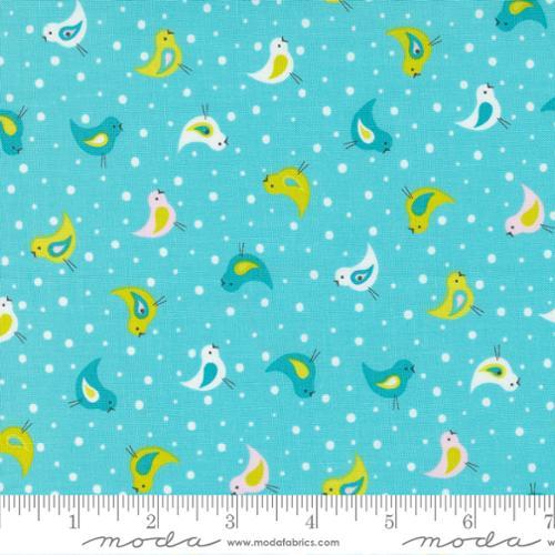 Sweet and Plenty Birds Blue Razz - 22451 22 - Moda Fabrics - Nebraska Quilt Company - F04865