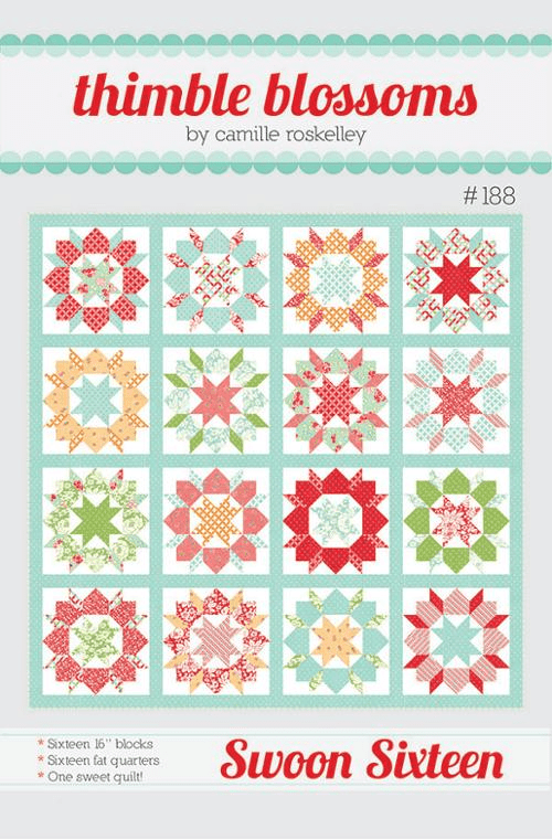 Swoon Sixteen Quilt Pattern by Thimble & Blossoms - Nebraska Quilt Company - PUB07340