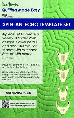 Westalee Spin - An - Echo Template Set High Shank - Nebraska Quilt Company - N14938