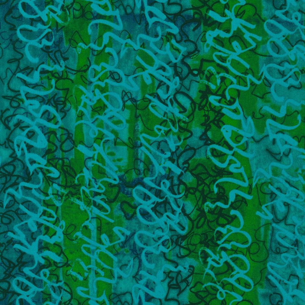 Wishwell: Storyboard Teal - ANJ - 22095 - 213 - Robert Kaufman - Nebraska Quilt Company - F06539
