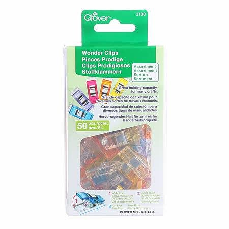 Wonder Clips Assorted Colors 50 Count - Nebraska Quilt Company - N15505