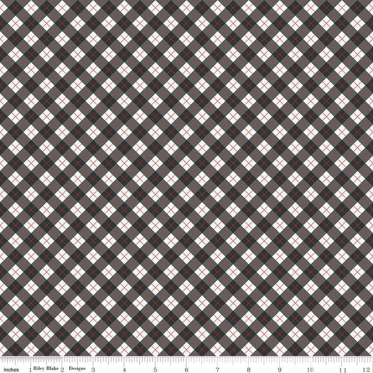 Woodsman Bias Plaid Black - C13765 - BLACK - Riley Blake Designs - Nebraska Quilt Company - F06786