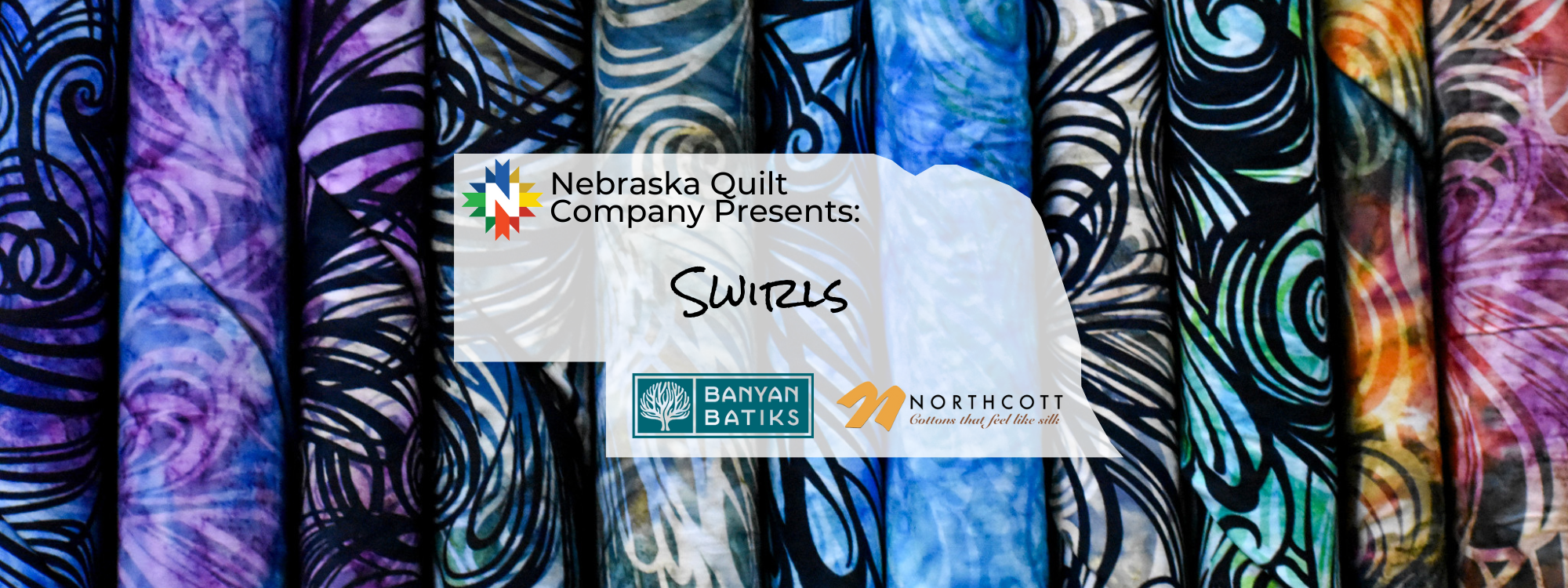 Swirls Bleached from Banyan Batiks