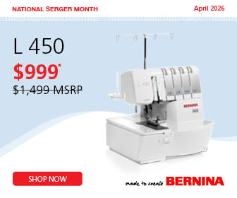 Bernina L450 Serger Now $999