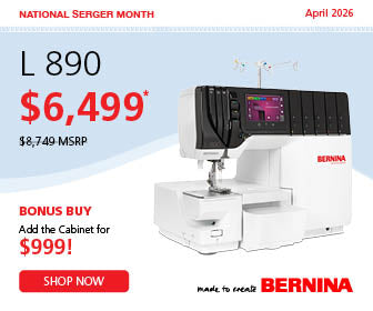 Bernina L890 Serger Now $6,499