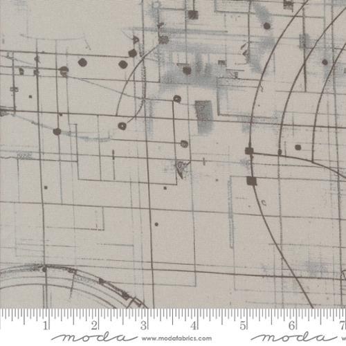 108" Wide Modern Backgrounds Blueprint Fog Grey - 108027 13 - Moda Fabrics - Nebraska Quilt Company - F2402751