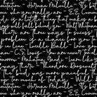 108" Wide Not So Black & White Script Black Remnant 36" x 108" - 8238-90 - Studio E Fabrics - Nebraska Quilt Company - PC261791