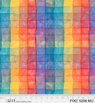 108" Wide Pixels Rainbow Square Remnant 30" x 108" - Nebraska Quilt Company - PC2501888