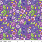 108" Wide Plum Petals Floral Violet 18" x 108" Remnant - WB15648 - VIOLET - Riley Blake Designs - Nebraska Quilt Company - PC2502416
