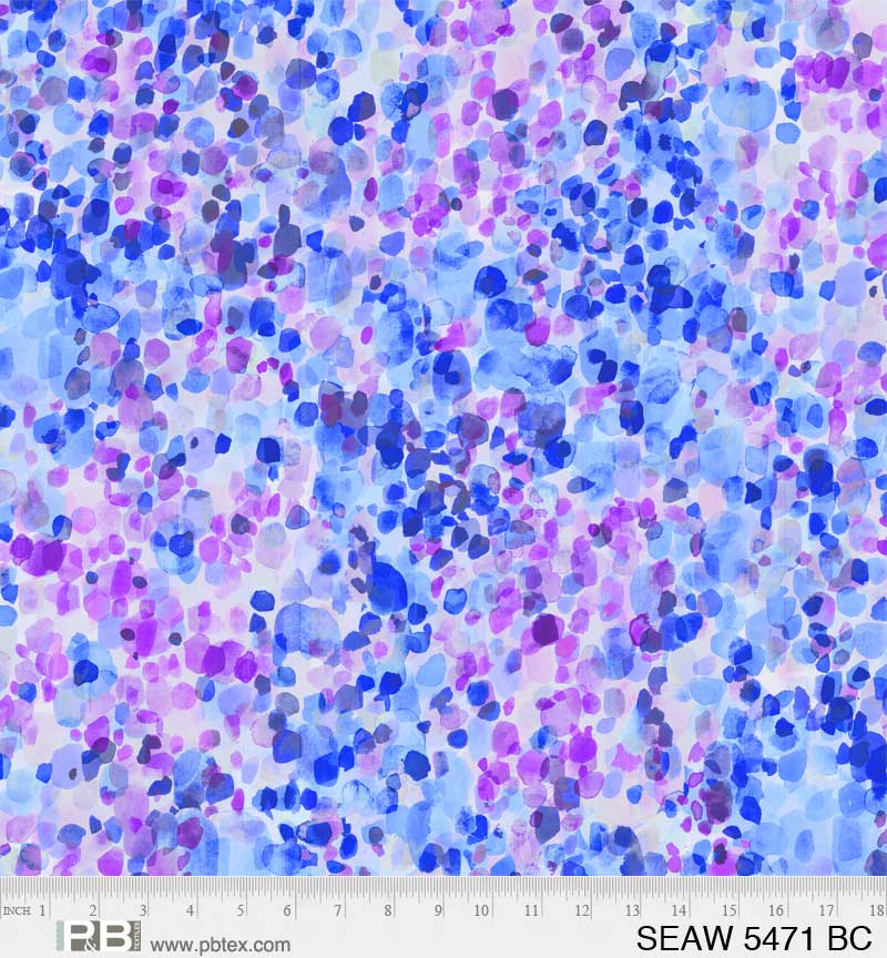 108" Wide Sea Glass Purple - SEAW 5471 BC - P & B Textiles - Nebraska Quilt Company - 108" Wide Sea Glass Purple - SEAW 5471 BC - P & B Textiles