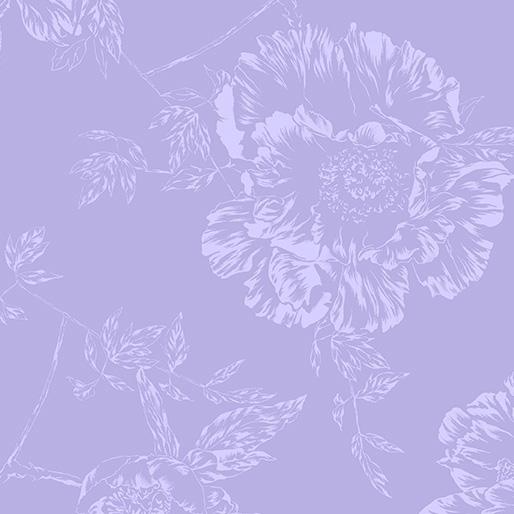 108" Wide Shadow Flower Lillac - Remnant 54 Inches - Nebraska Quilt Company - F83728