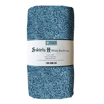 108" Wide Swirls II 3 Yard Cut Blue Storm - Nebraska Quilt Company - 108" Wide Swirls II 3 Yard Cut Blue Storm