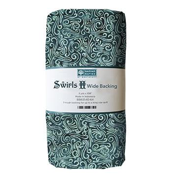 108" Wide Swirls II 3 Yard Cut Dark Teal - Nebraska Quilt Company - 108" Wide Swirls II 3 Yard Cut Dark Teal