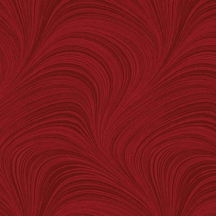 108" Wide Wave Texture Medium Red Remnant 42" x 108" - 2966W - 15 - Benartex - Nebraska Quilt Company - PC260152