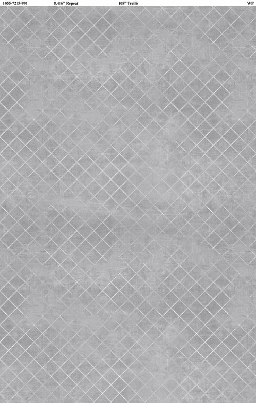 108" Wideback Essentials Trellis Gray 1yd 22" Remnant - Nebraska Quilt Company - PC03988